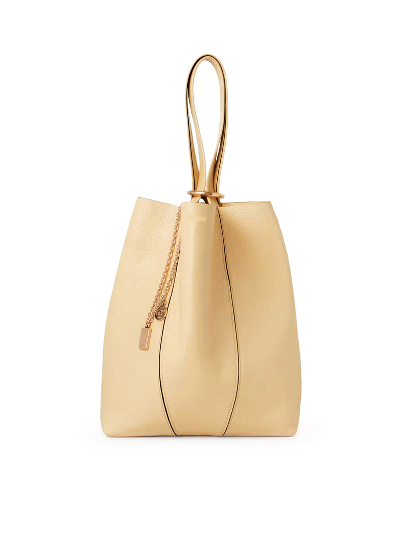 CHLOÉ SPIN TOTE BAG IN GRAINY LEATHER