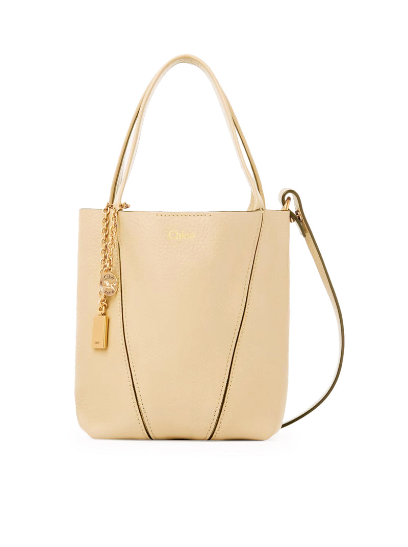 CHLOÉ SPIN SMALL TOTE BAG IN LEATHER