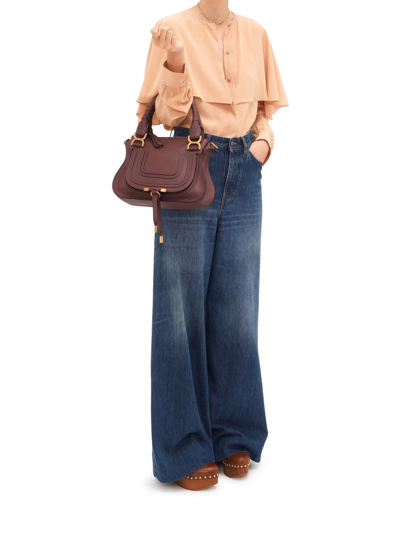 SMALL MERCIE BAG IN GRANATE LEATHER