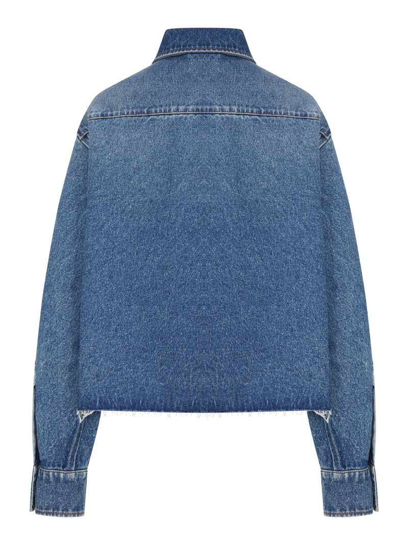 DENIM SHIRT WITH LOGO
