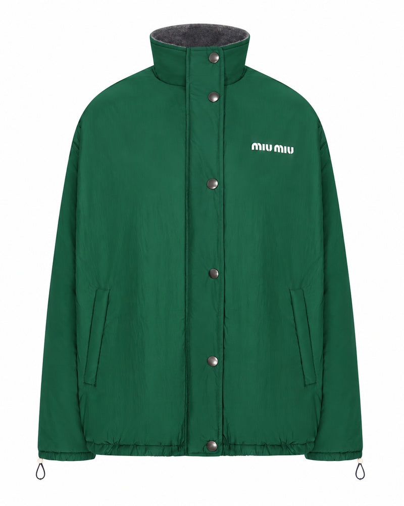 WOOL JACKET WITH LOGO ON THE FRONT