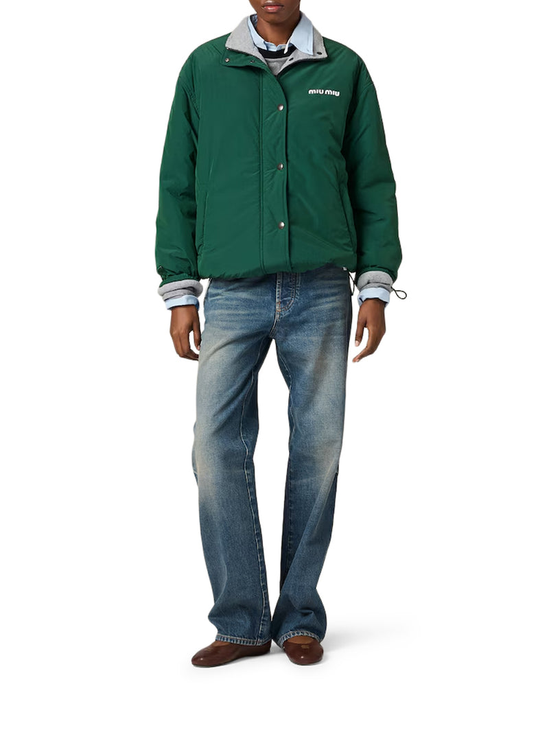 WOOL JACKET WITH LOGO ON THE FRONT