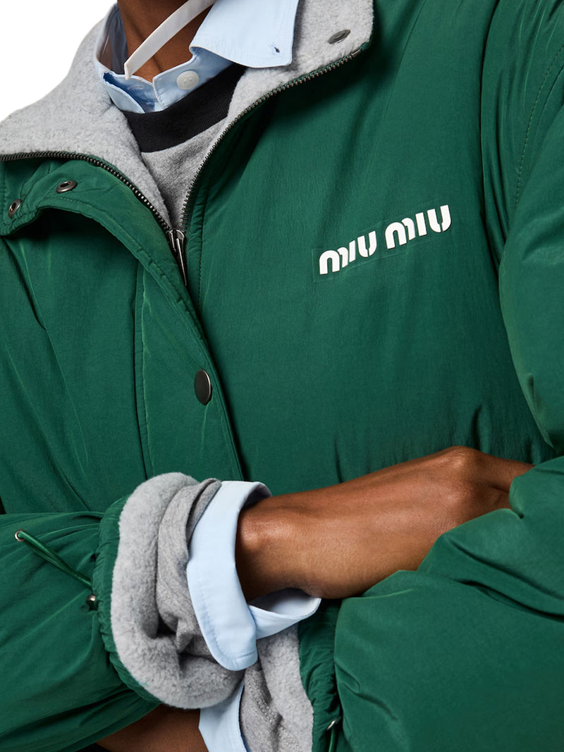 WOOL JACKET WITH LOGO ON THE FRONT