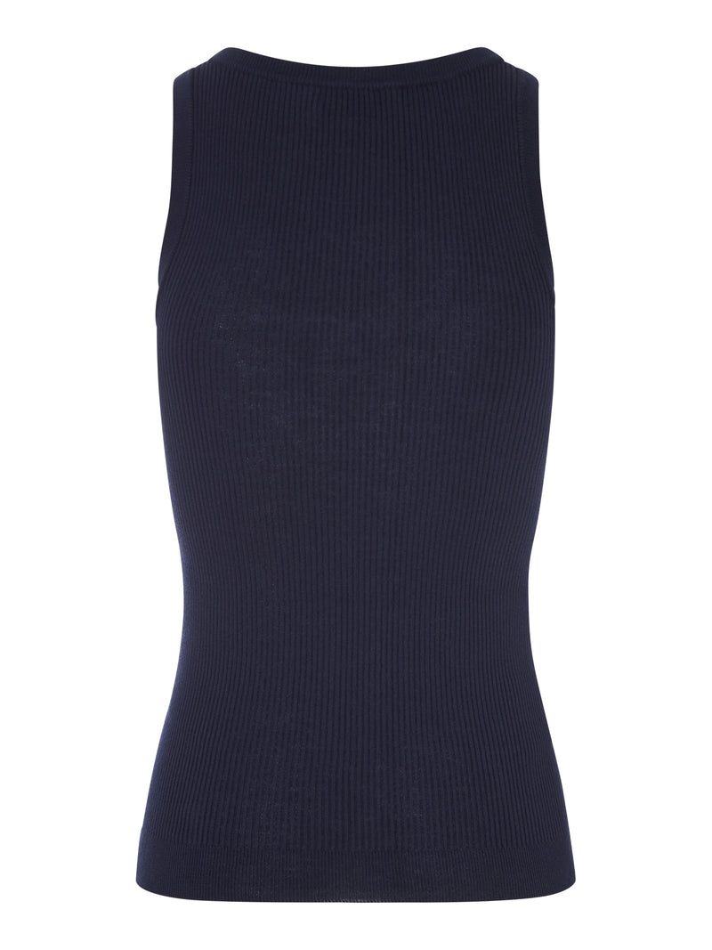 RIBBED COTTON TANK TOP