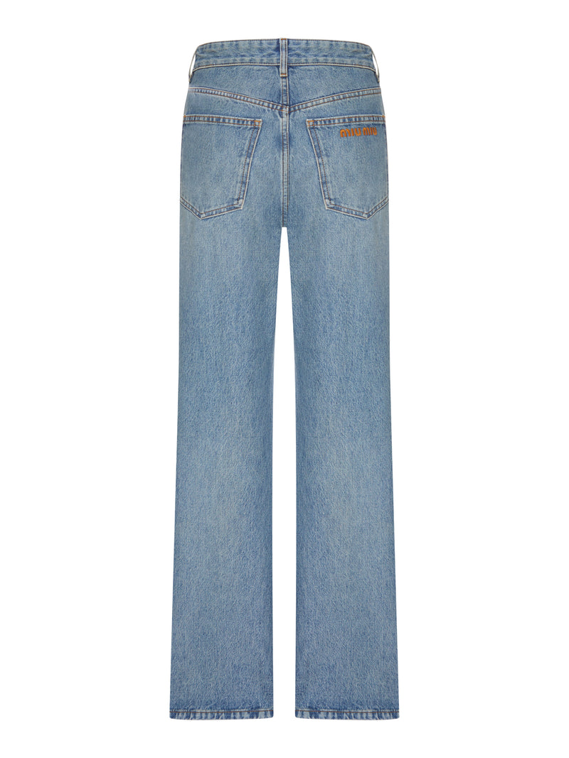 FIVE POCKET STRAIGHT LEG JEANS