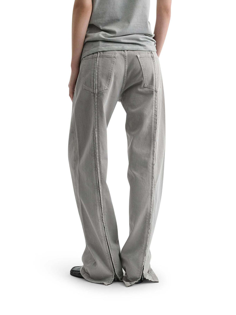ASH GREY COTTON ZIP-FLY JEANS