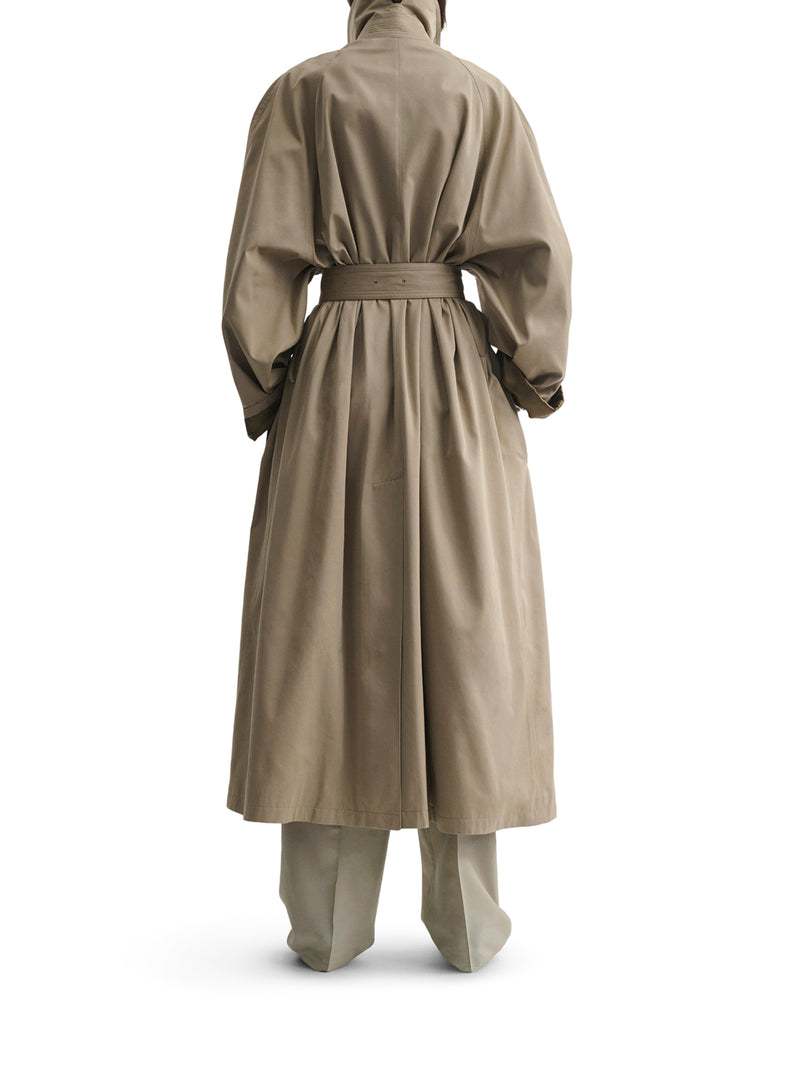 LONG COTTON TRENCH COAT
