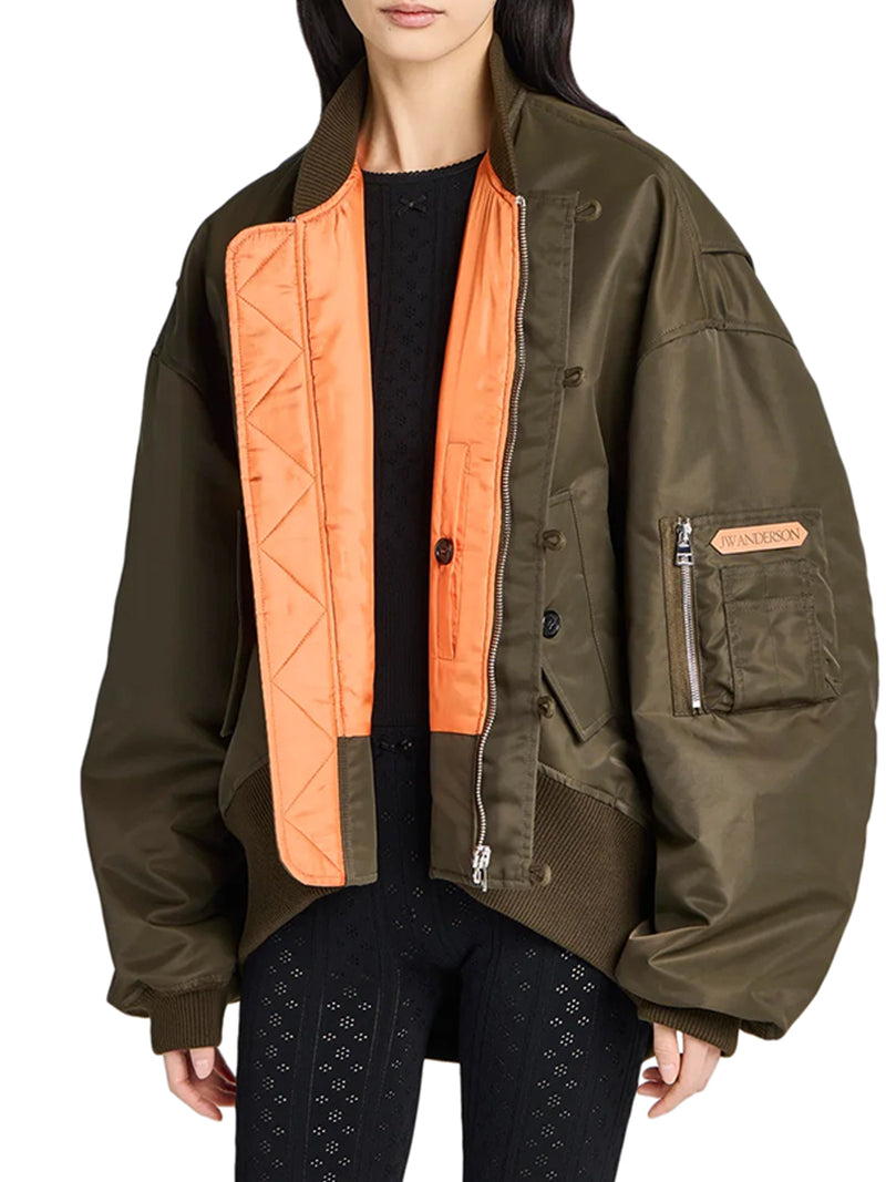 OVERSIZED TECHNICAL FABRIC BOMBER JACKET
