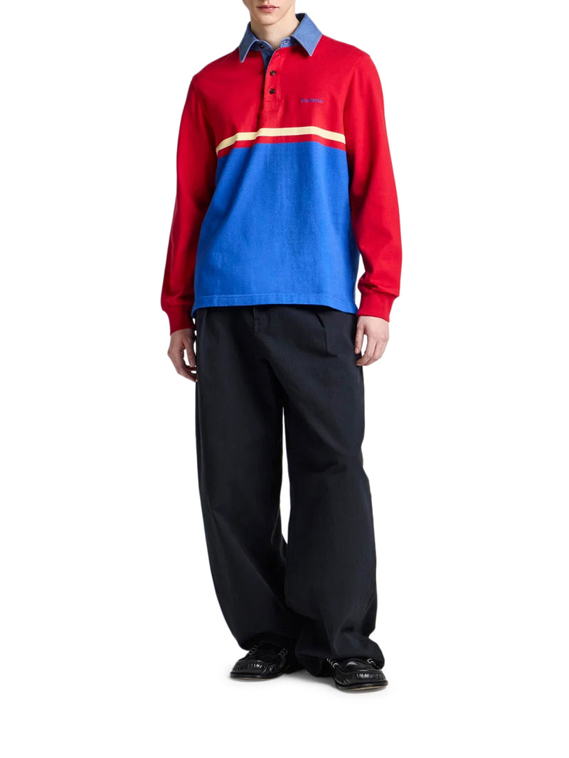 TWO-TONE COTTON POLO SHIRT