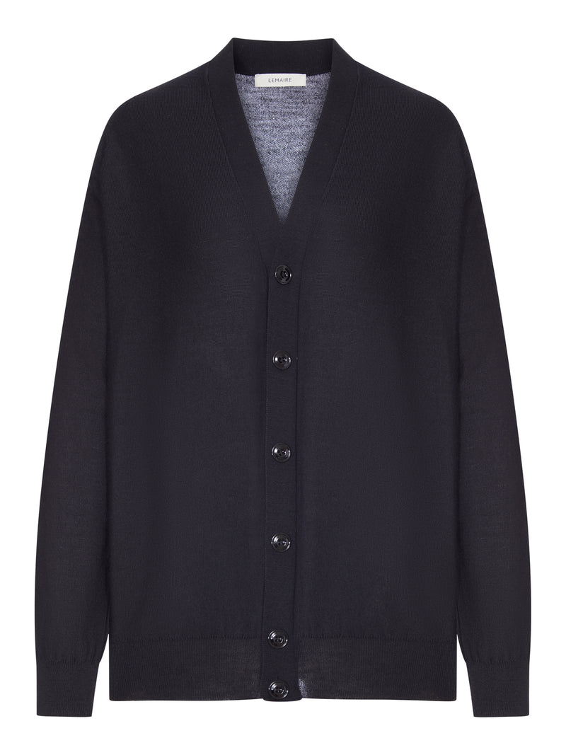 RELAXED TWISTED CARDIGAN IN MERINO BLEND