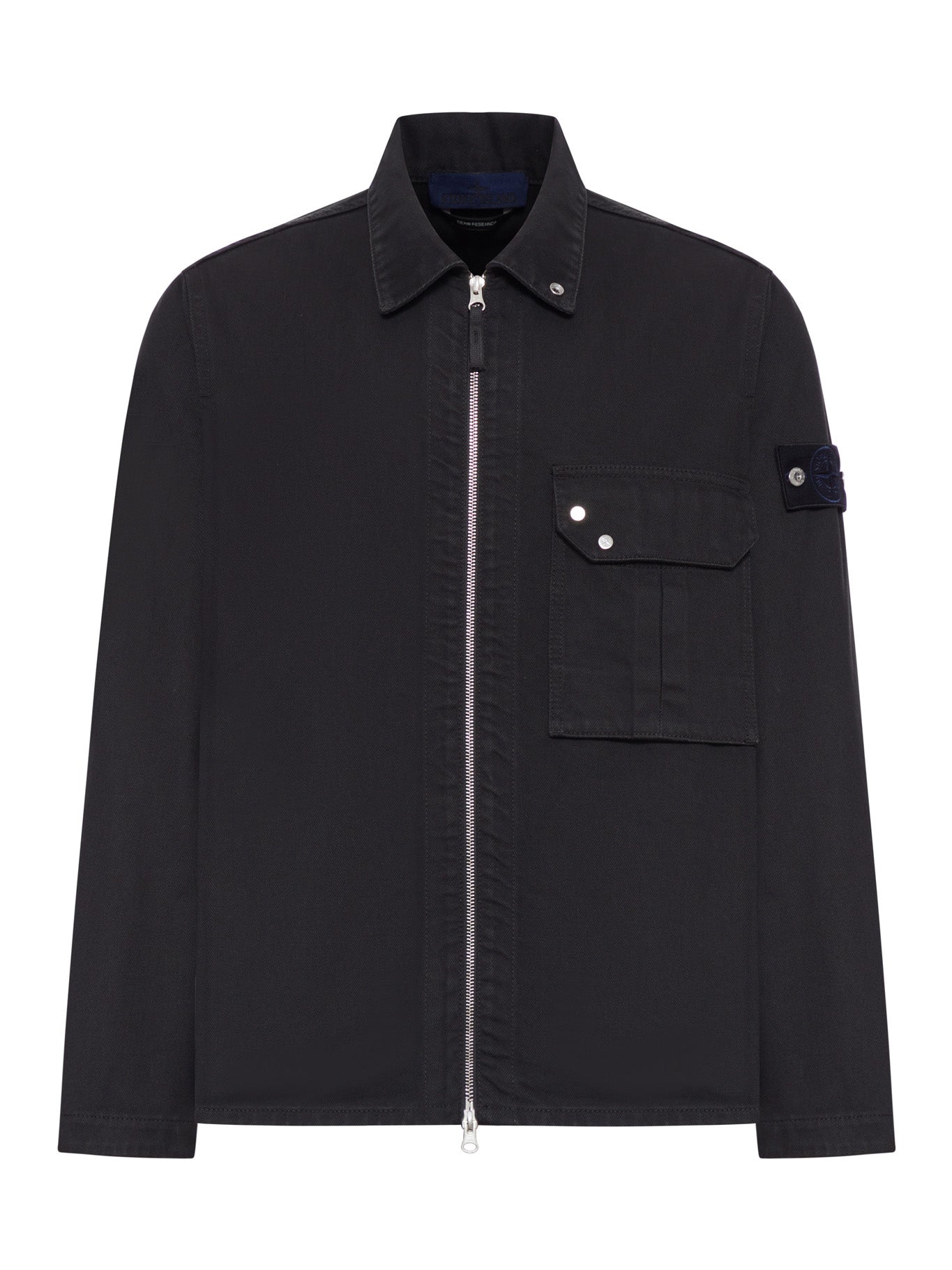 ORGANIC COTTON ZIP-UP OVERSHIRT WITH REMOVABLE BADGE – Suit Negozi Row