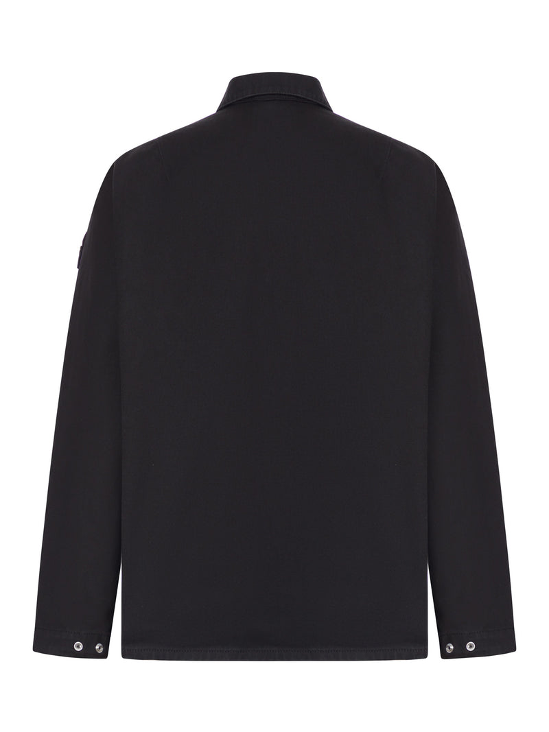 COTTON OVERSHIRT WITH STONE ISLAND BADGE
