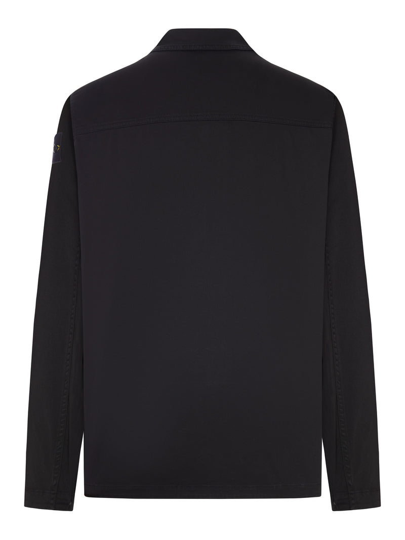 COTTON OVERSHIRT WITH STONE ISLAND BADGE