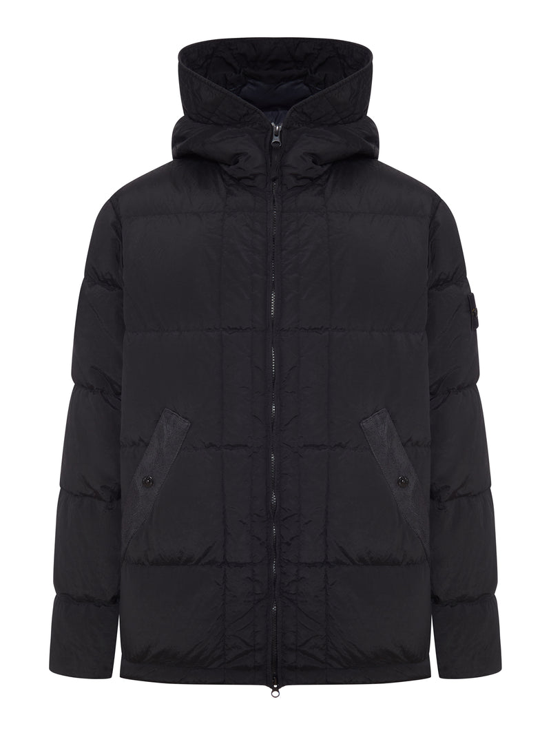 QUILTED NYLON DOWN VEST WITH HIGH COLLAR