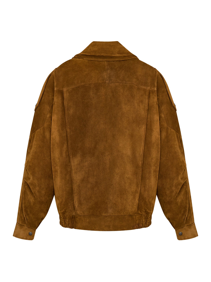 OVERSIZED VINTAGE SPLIT-LEATHER JACKET