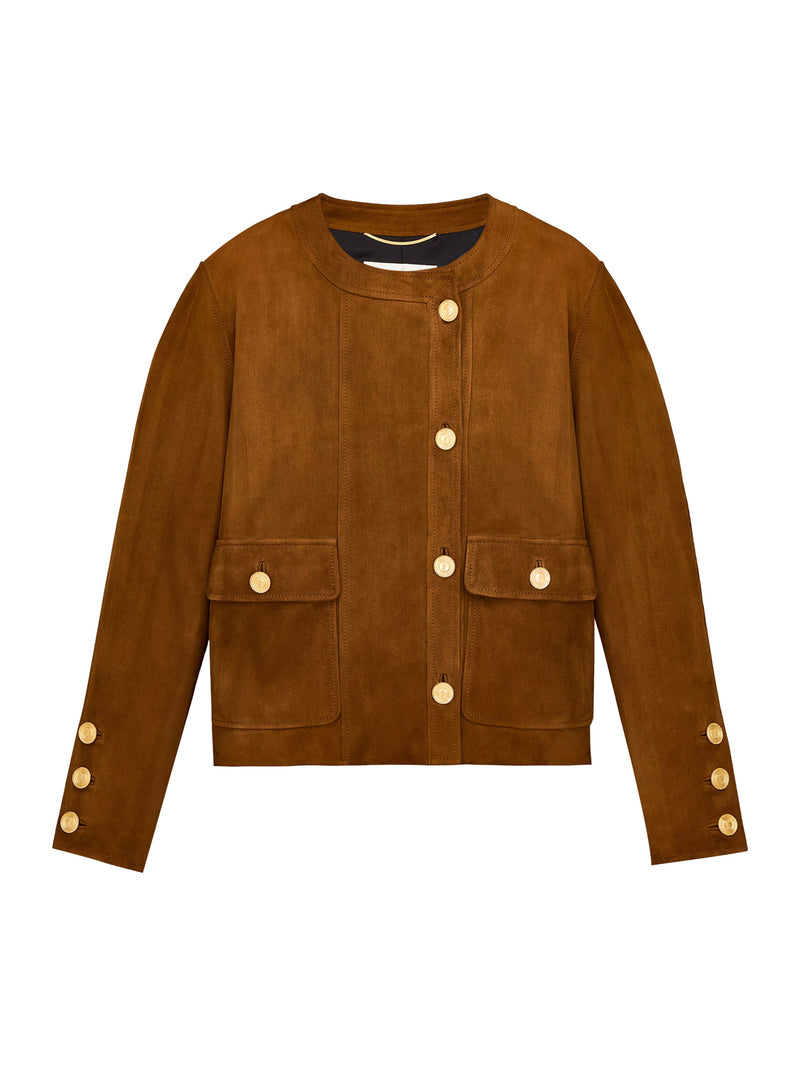 SHORT LAMB SUEDE JACKET