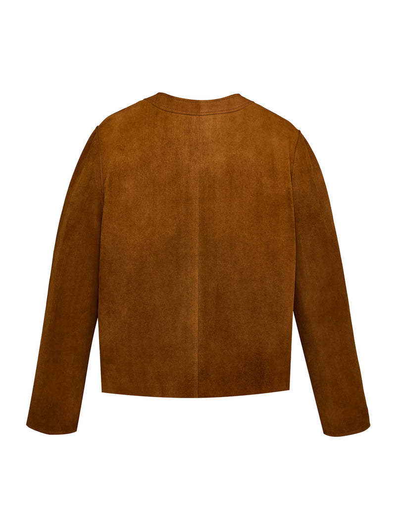 SHORT LAMB SUEDE JACKET