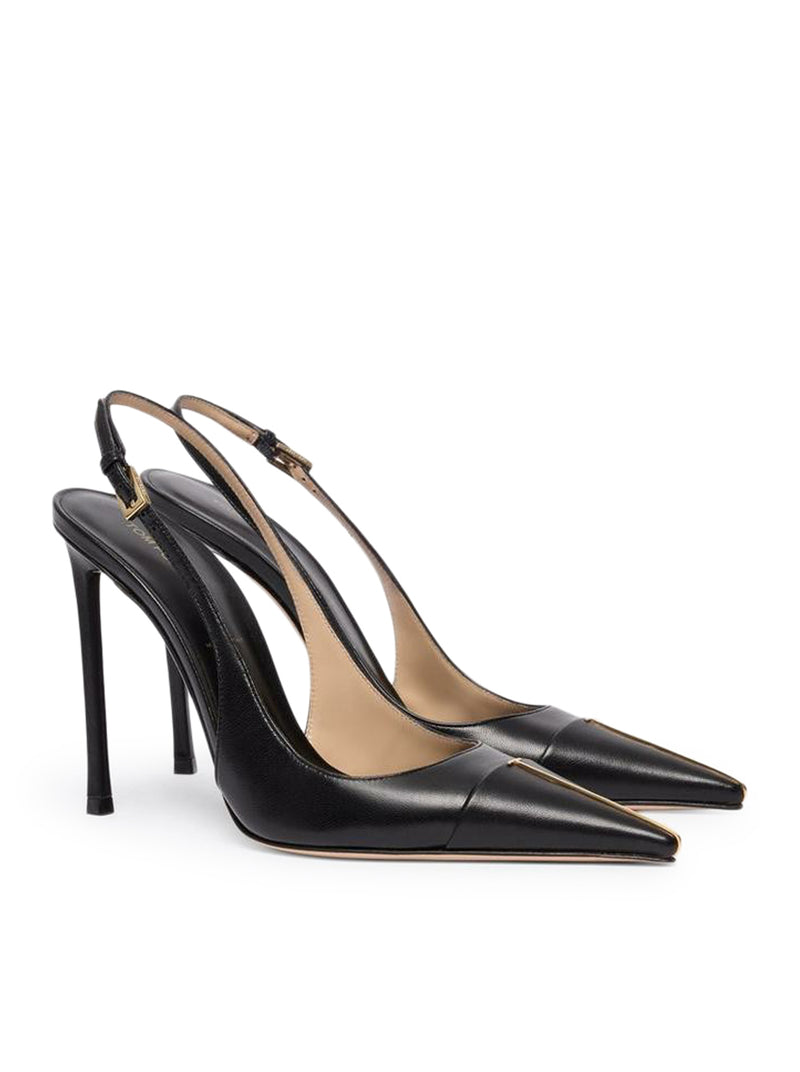 SLINGBACK THEA IN POLISHED LEATHER