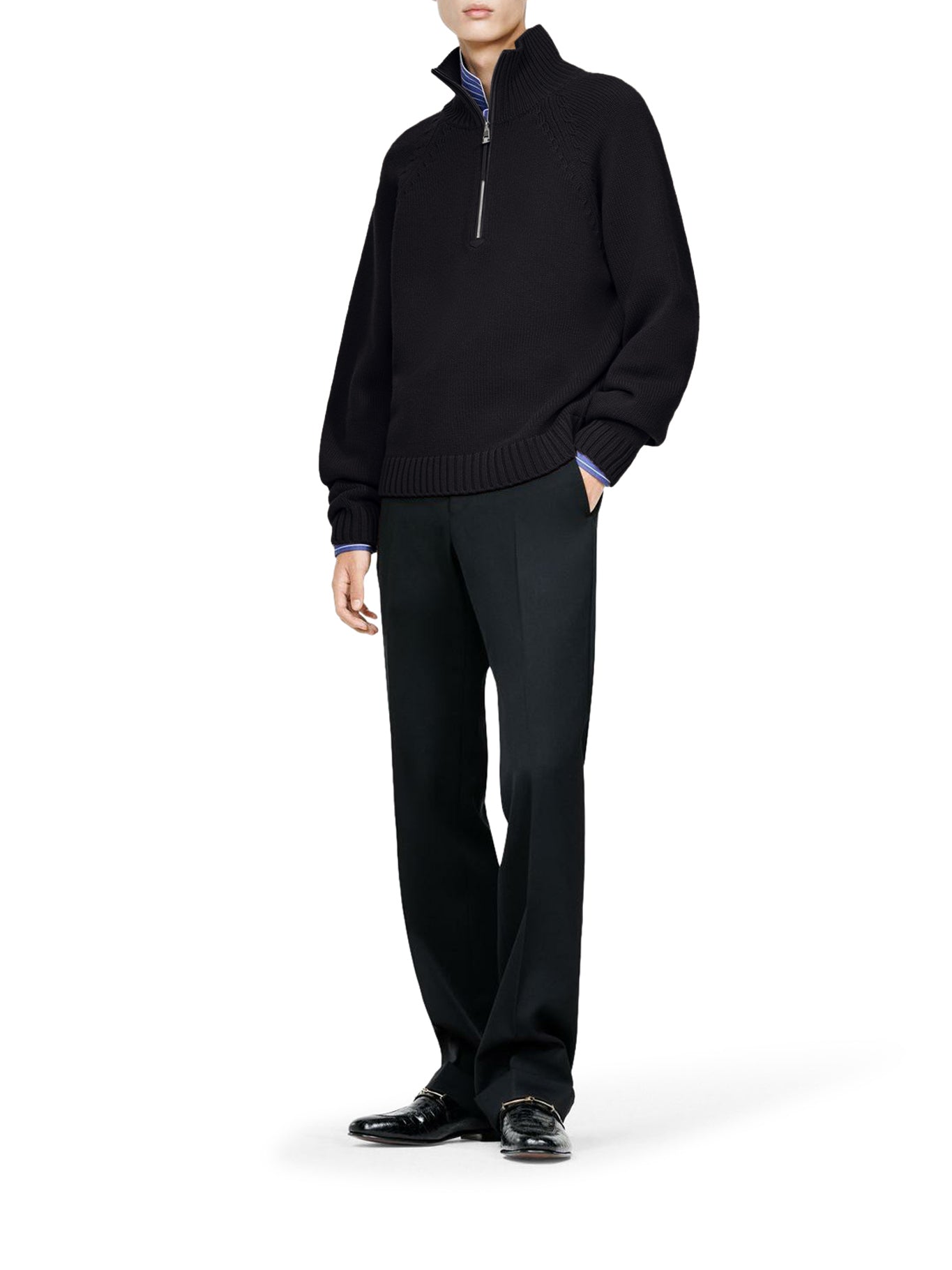 CASHMERE WOOL HALF-ZIP SWEATER – Suit Negozi Row