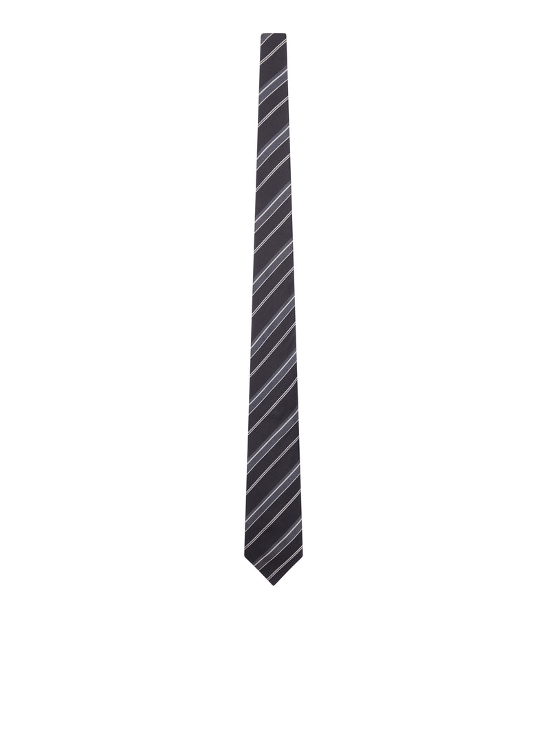 SILK TIE WITH DIAGONAL STRIPES