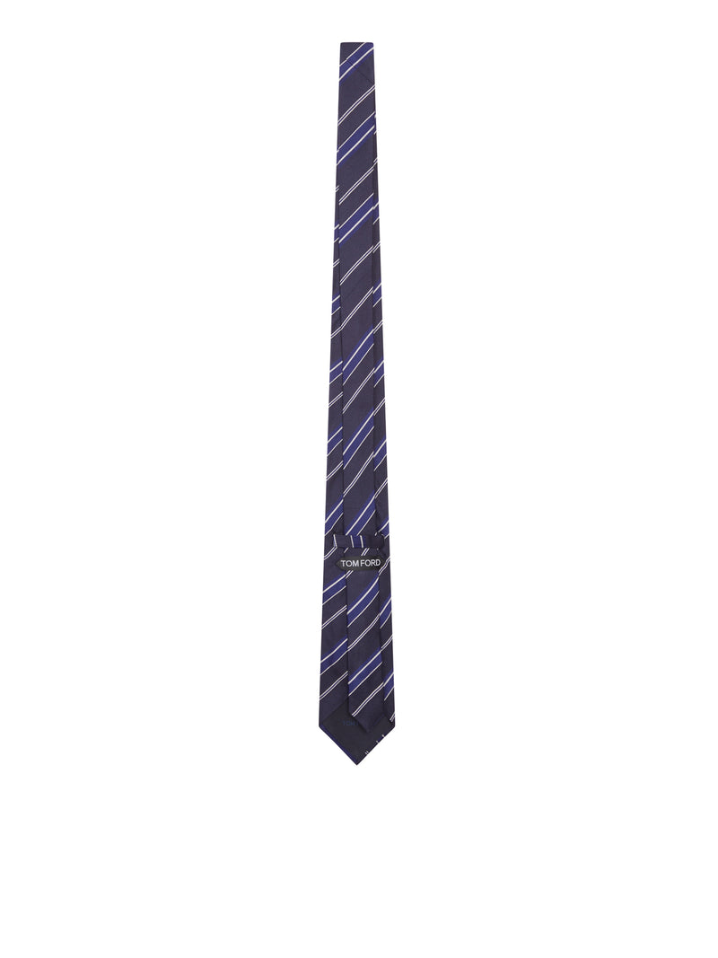 SILK TIE WITH DIAGONAL STRIPES