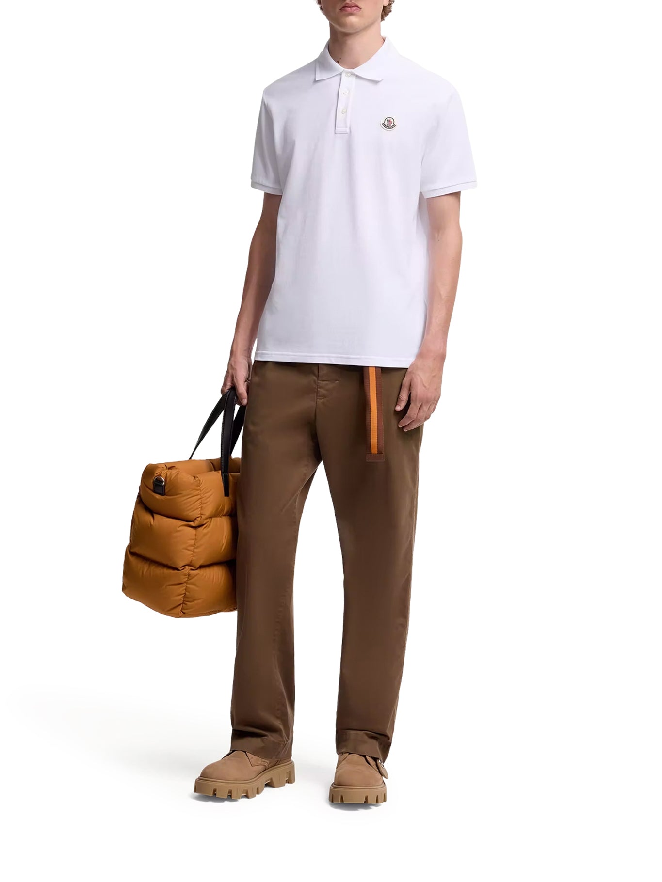 COTTON PIQUET POLO SHIRT WITH LOGO PATCH