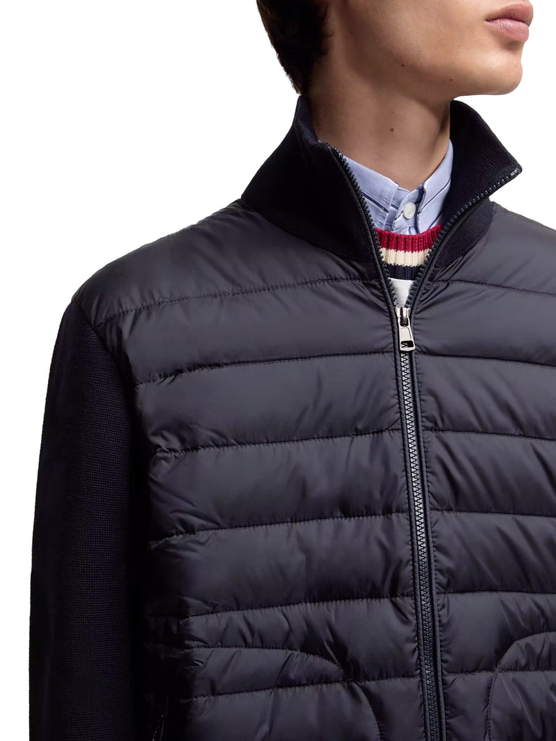 PADDED ZIP-UP CARDIGAN