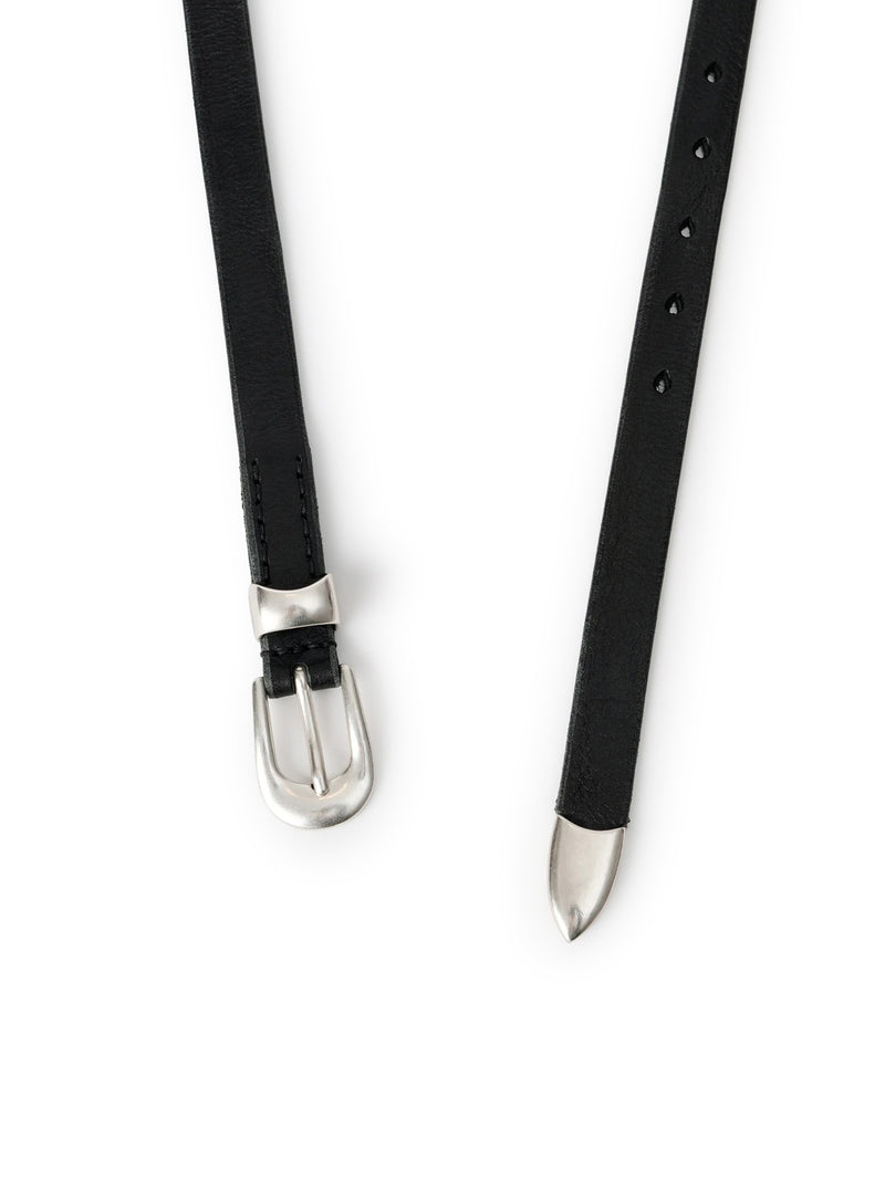 2CM BLACK LEATHER BELT