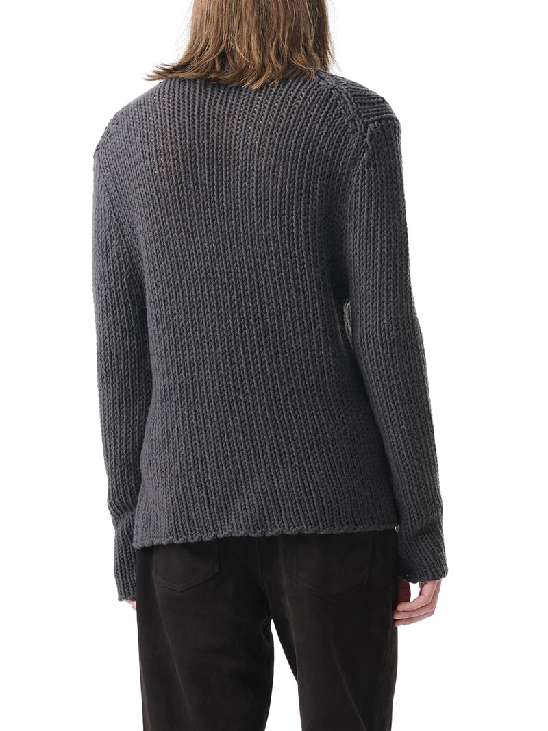 OPEN-KNIT CREW-NECK SWEATER