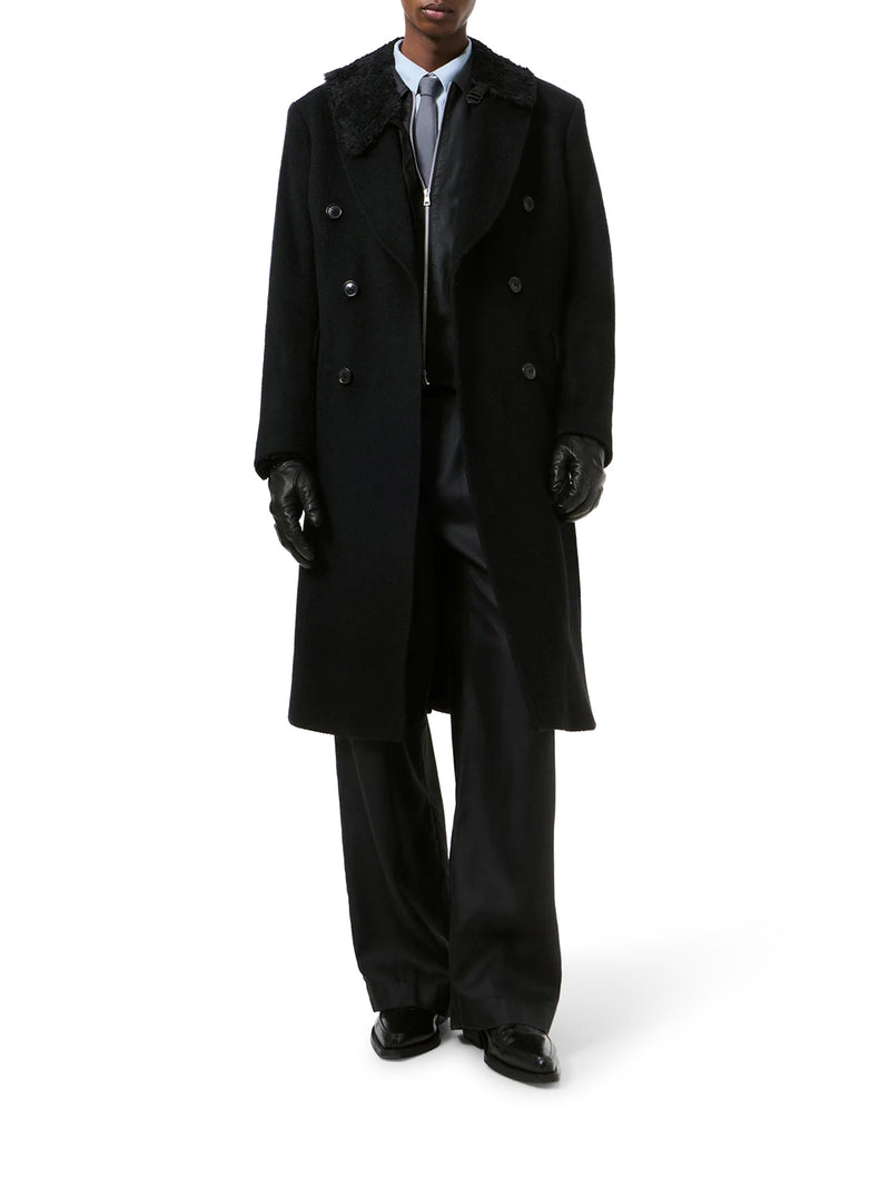 WHALE DOUBLE-BREASTED MOHAIR WOOL COAT