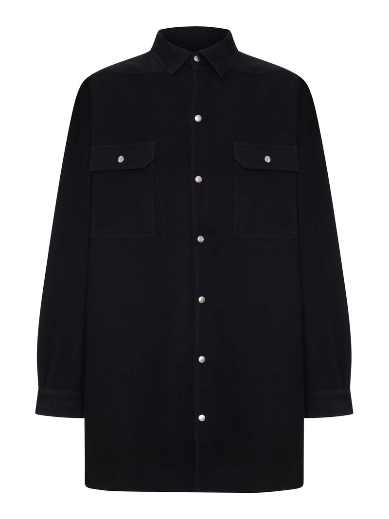 WOOL OVERSHIRT WITH SNAP BUTTONS
