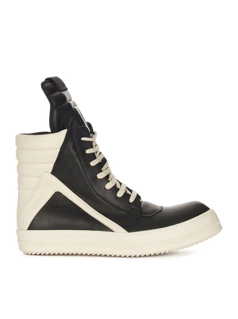 GEOBASKET HIGH-TOP LEATHER SNEAKERS