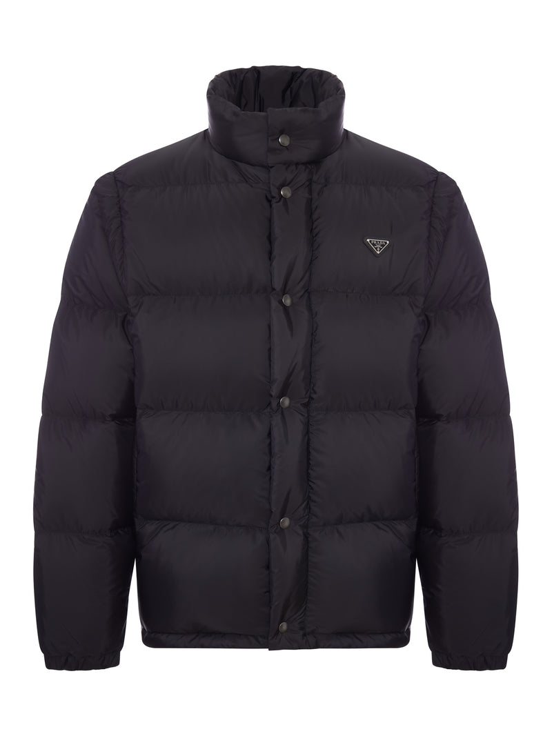 PADDED DOWN JACKET WITH TRIANGULAR LOGO