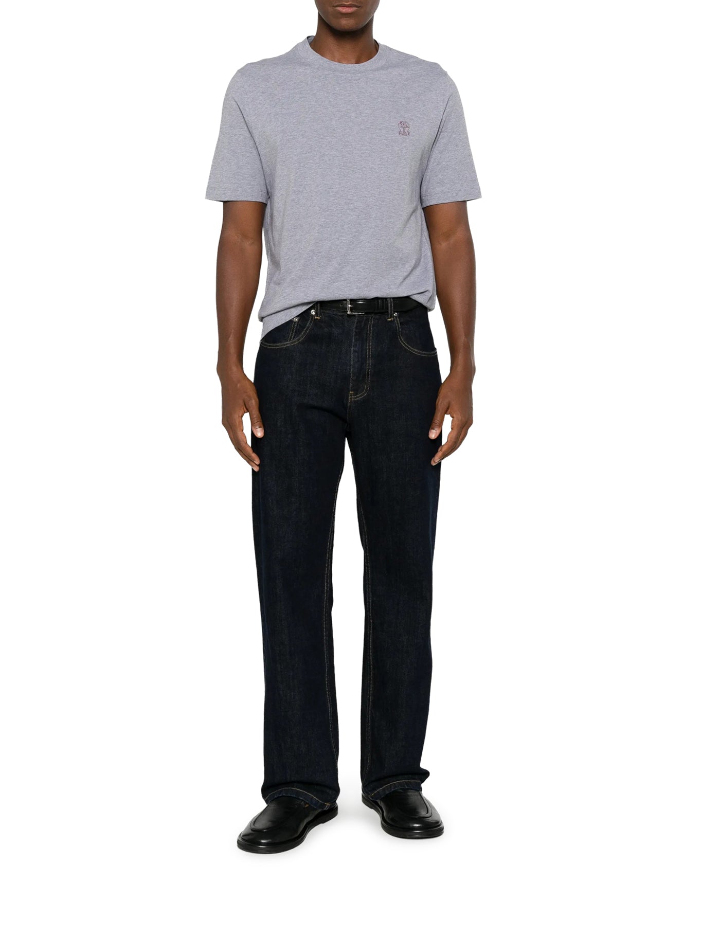 COTTON T-SHIRT WITH CONTRASTING LOGO PRINT