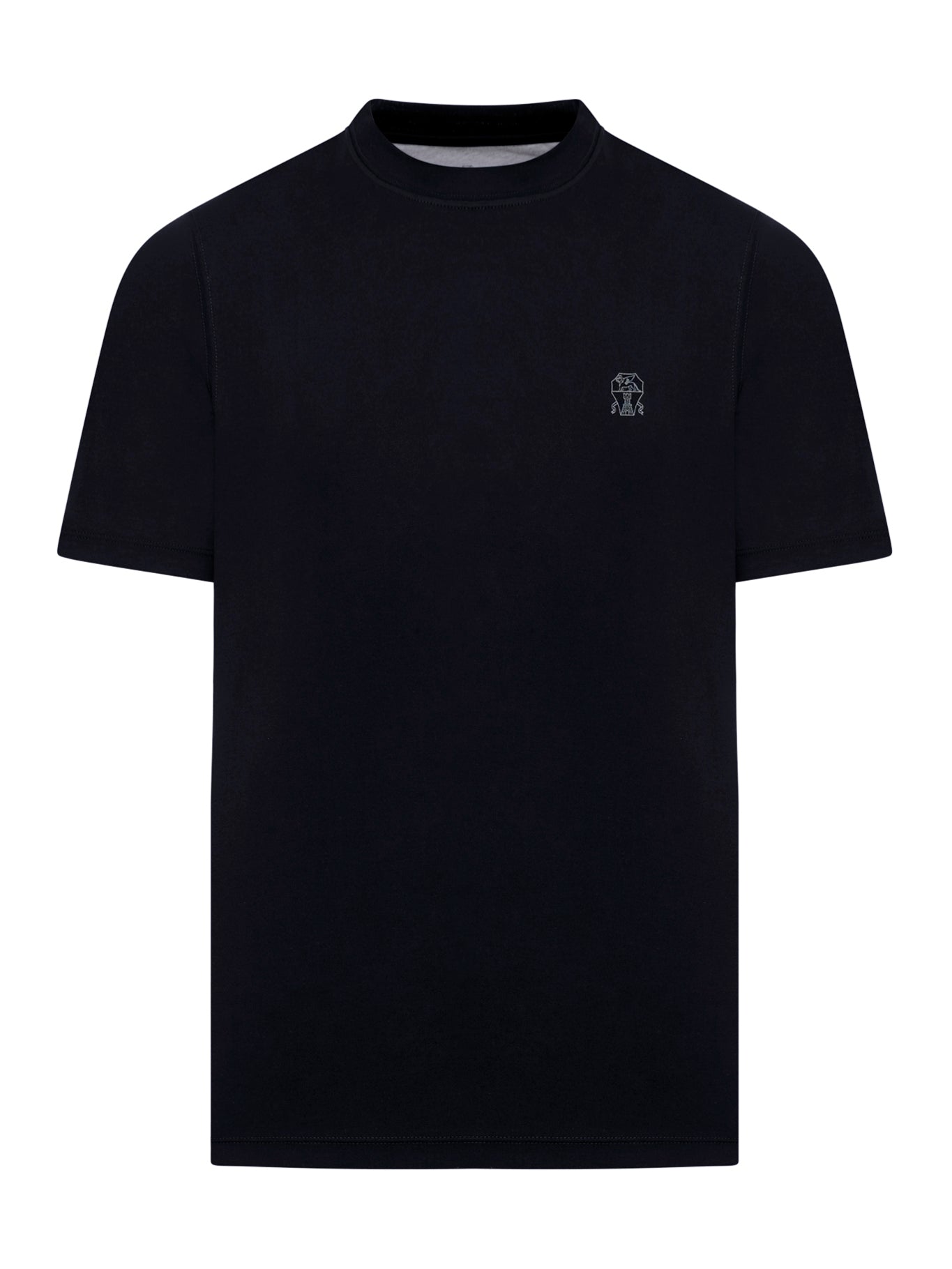 COTTON T-SHIRT WITH CONTRASTING LOGO PRINT