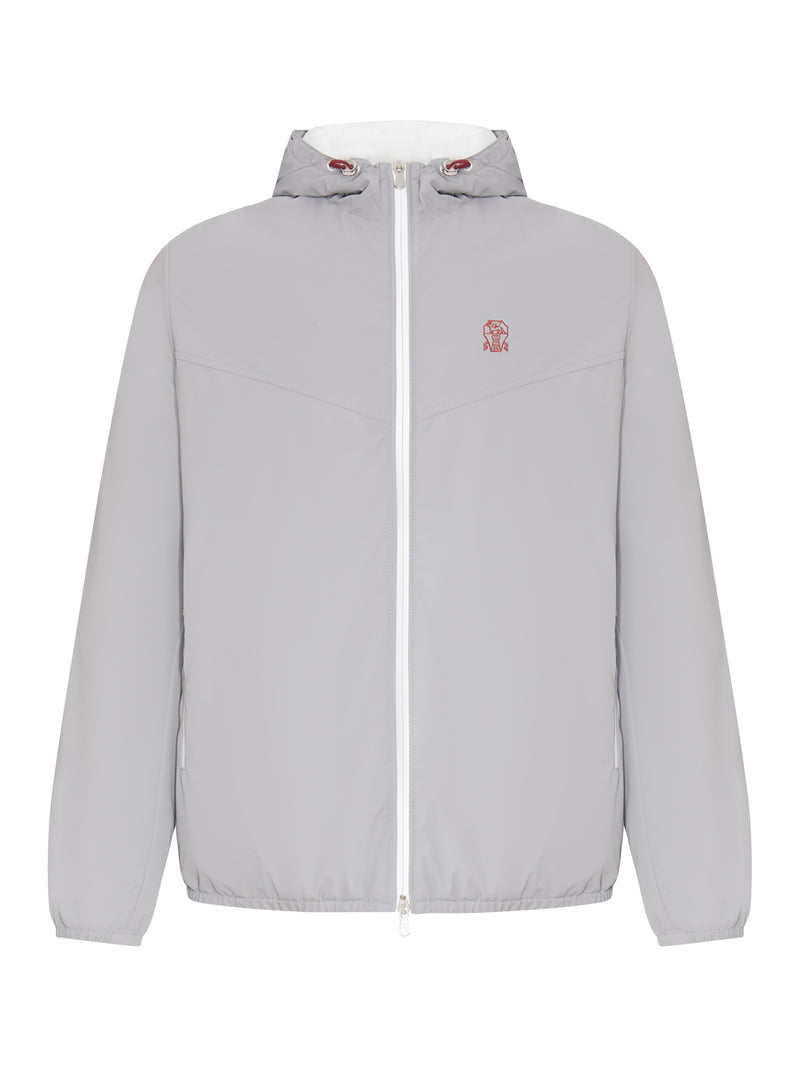 TECHNICAL FABRIC JACKET WITH HOOD