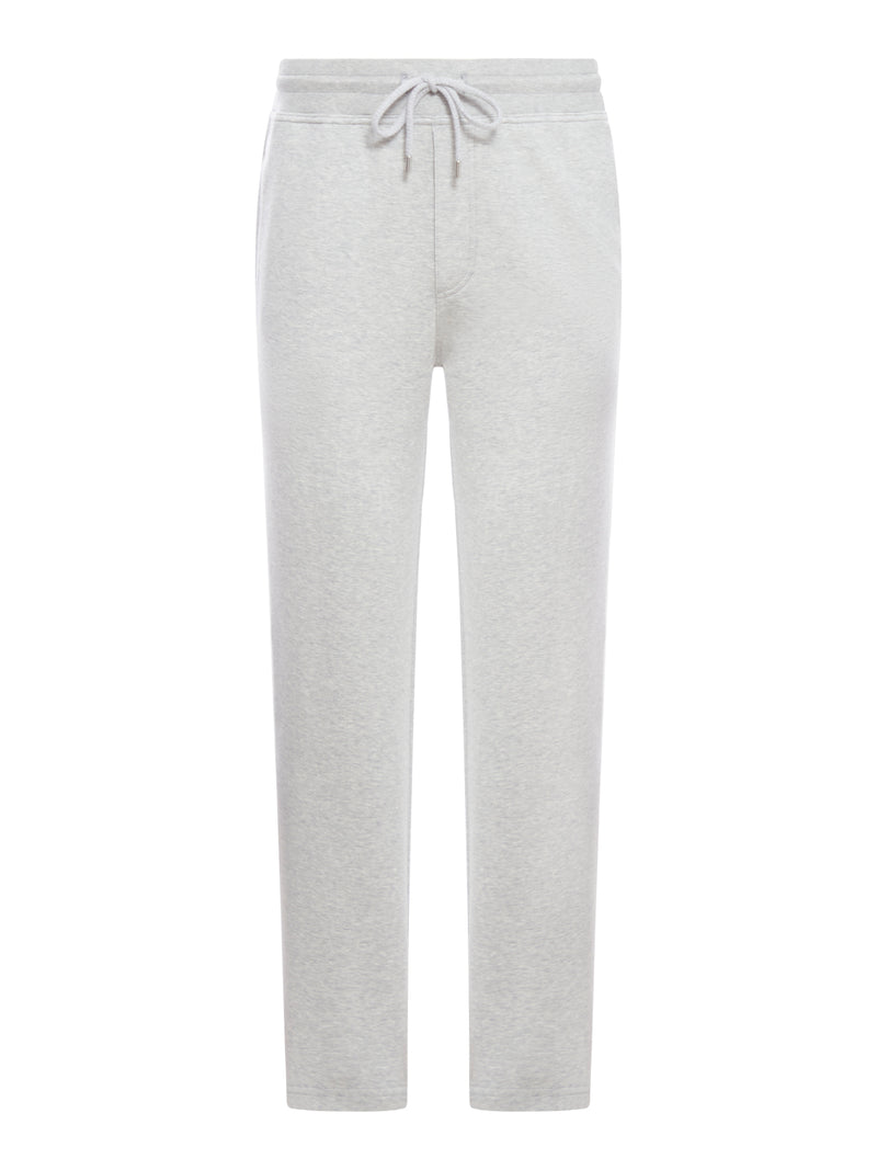 DOUBLE-BAND COTTON, CASHMERE AND SILK SWEATPANTS