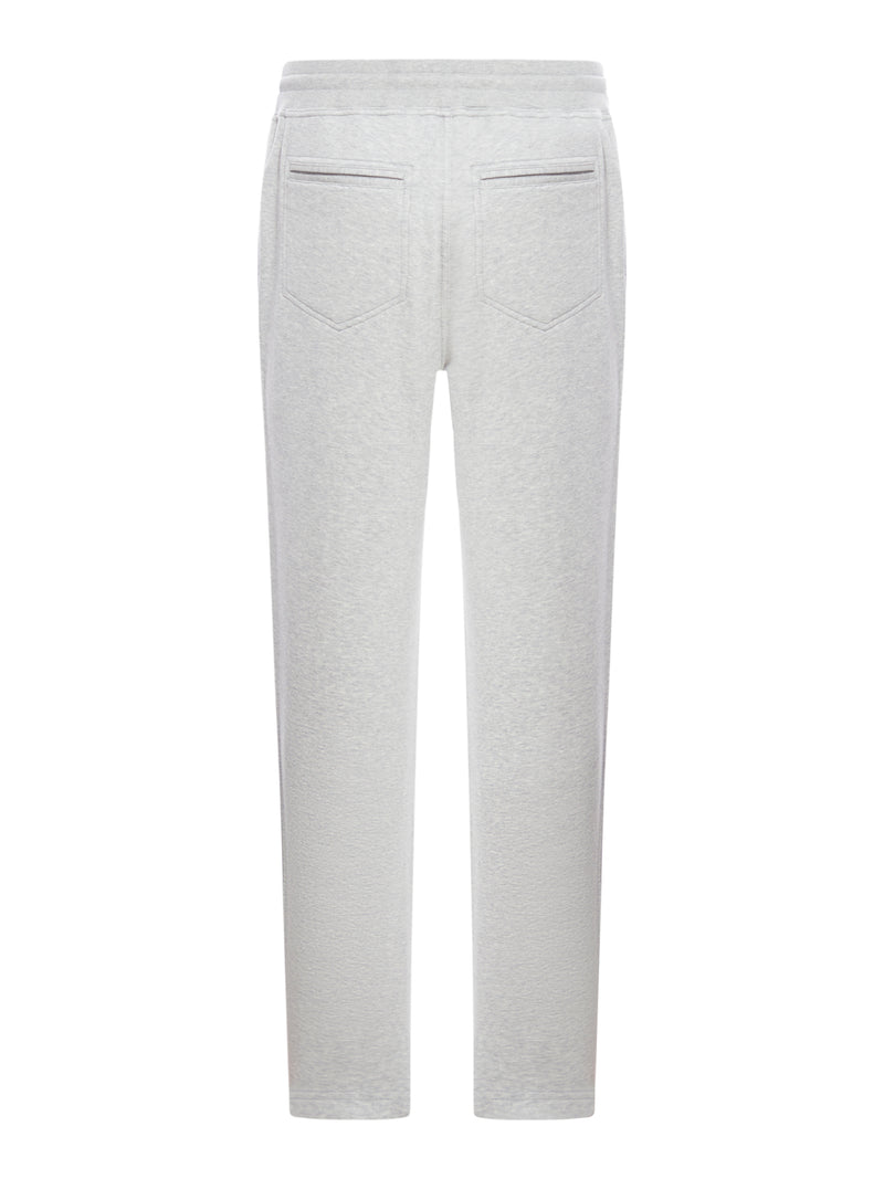 DOUBLE-BAND COTTON, CASHMERE AND SILK SWEATPANTS
