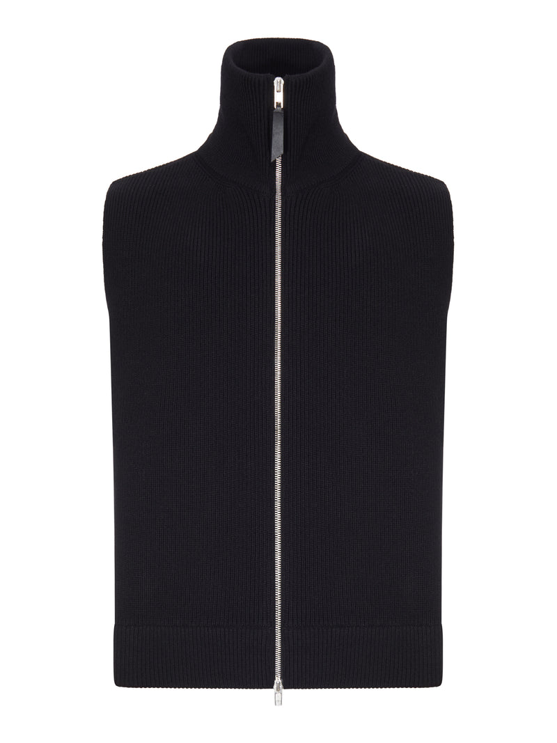 ZIP KNIT GILET