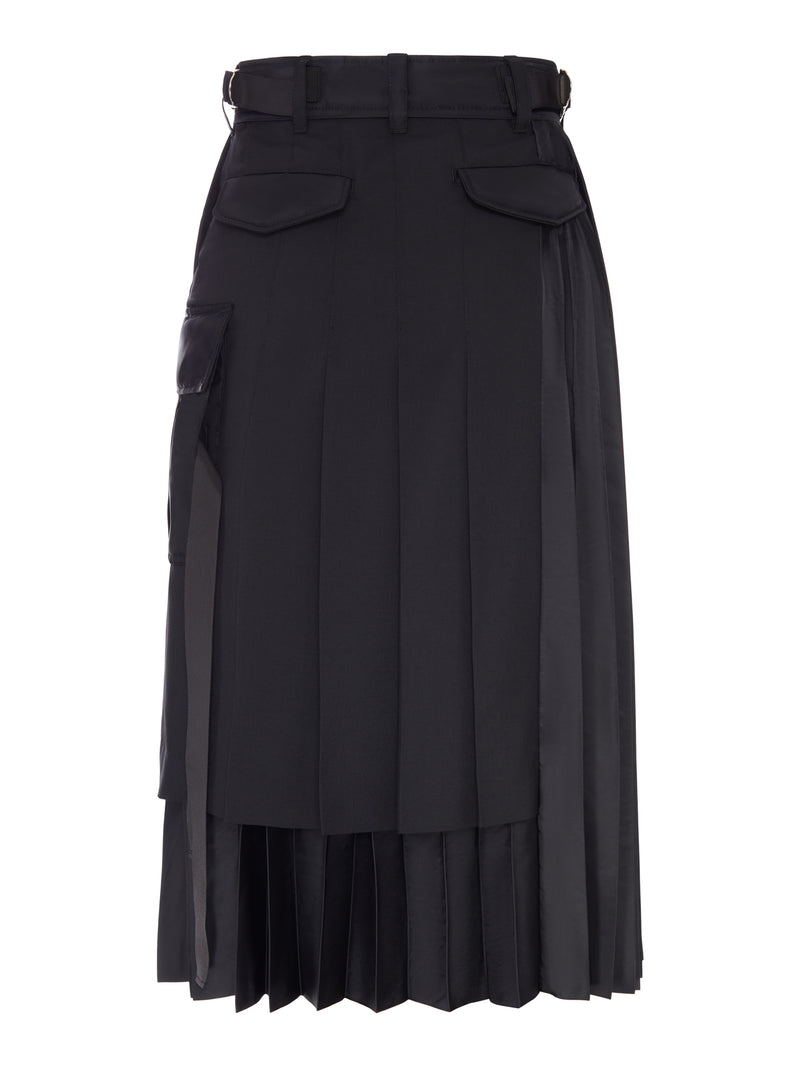 PLEATED MIDI SKIRT WITH CARGO POCKETS