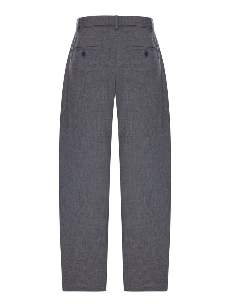 WIDE-LEG WOOL-BLEND TROUSERS WITH A BELT