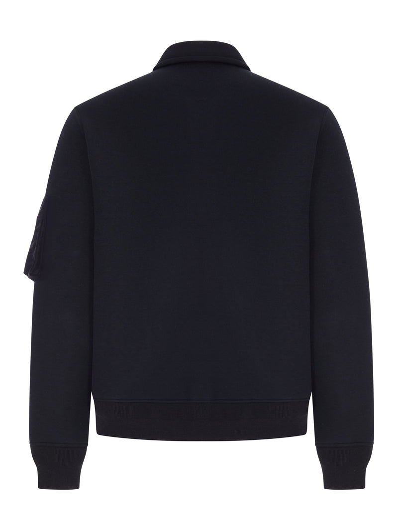 POLO SWEATSHIRT WITH ZIP AND SLEEVE POCKET