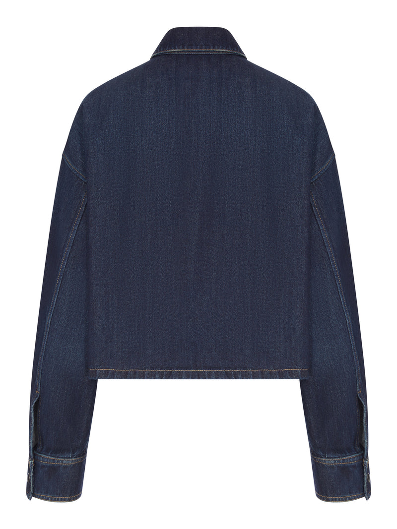 DENIM SHIRT WITH LOGO