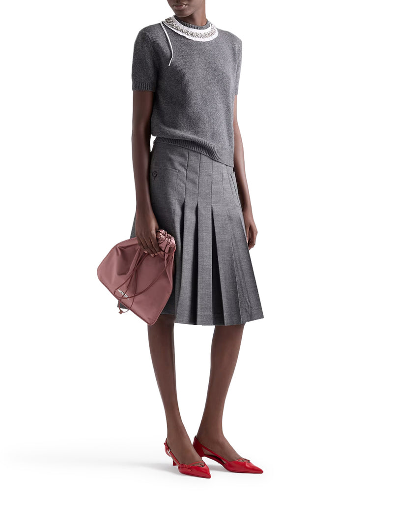 PLEATED MAT SKIRT