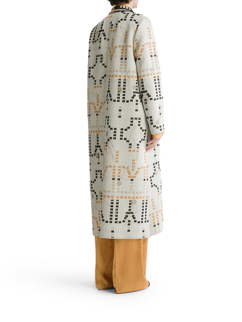 LONG EMBROIDERED JACQUARD COAT