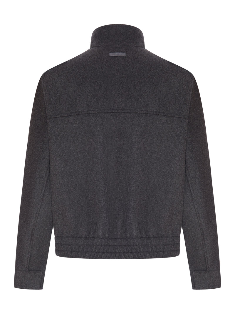 LORO PIANA FABRIC BLOUSON WITH HIGH COLLAR