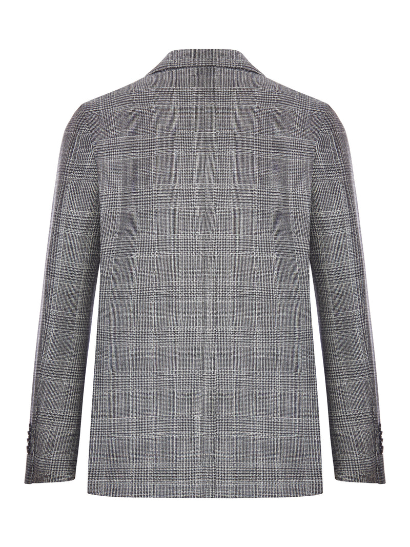 TAILORED SINGLE-BREASTED BLAZER IN WOOL, SILK AND CASHMERE