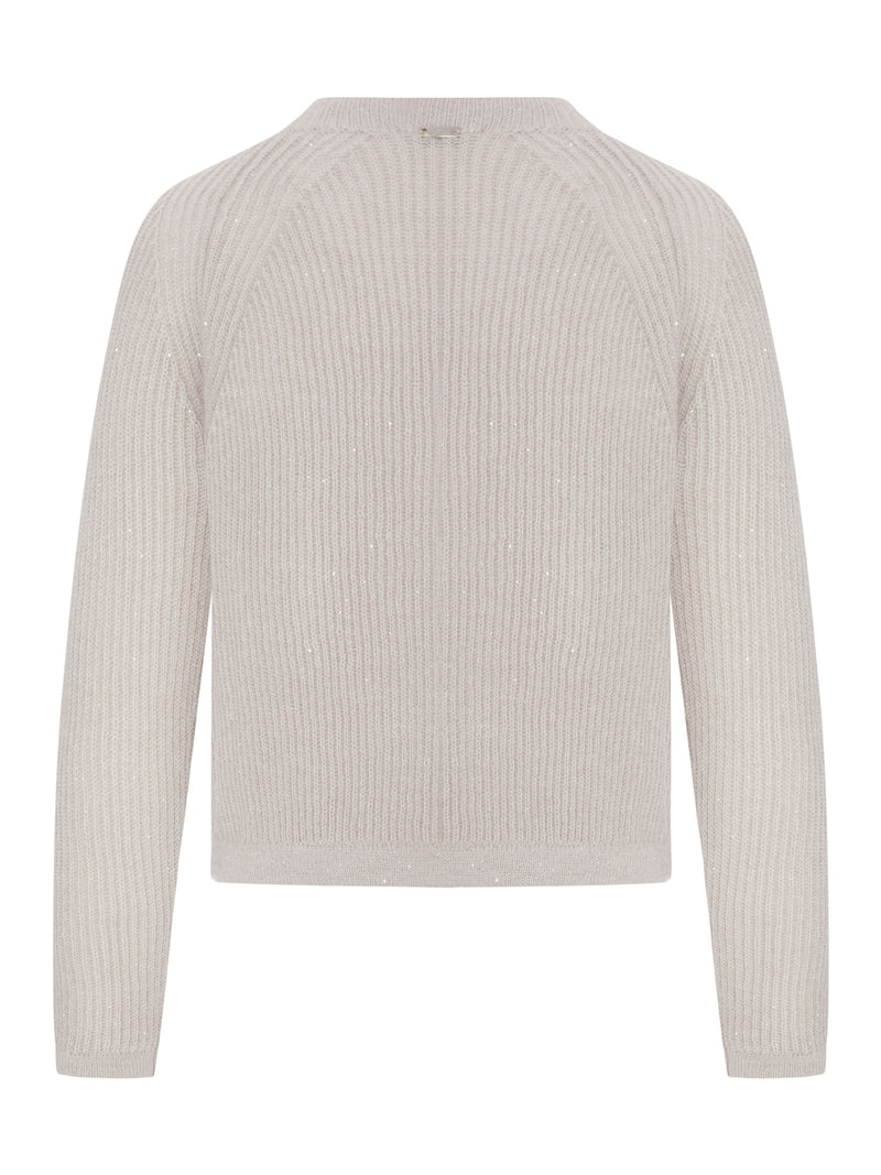 RIBBED SWEATER IN WOOL AND MOHAIR BLEND
