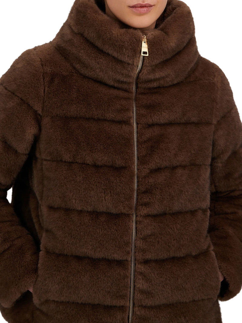BOMBER JACKET IN FAUX FUR
