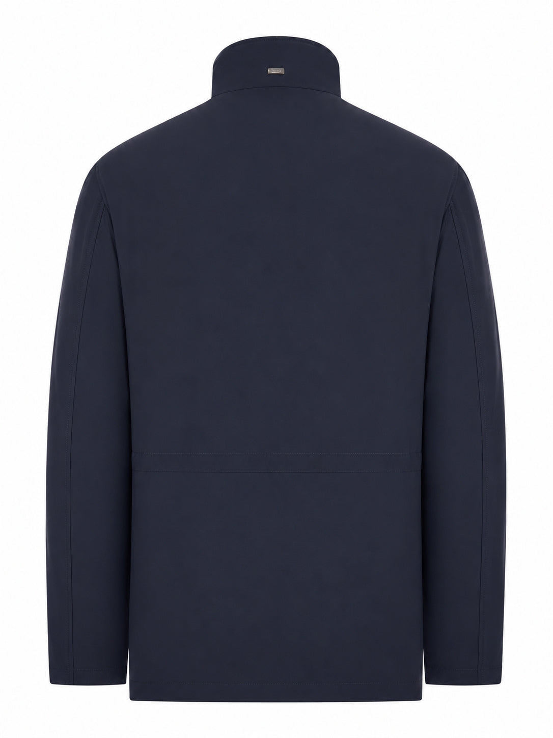 TECHNICAL FABRIC COAT WITH HIGH COLLAR AND BUTTONS
